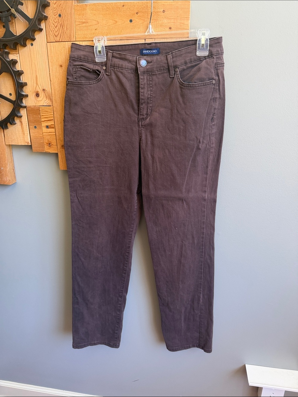 Bandolino Women's Straight Leg Jeans in Dark Brown